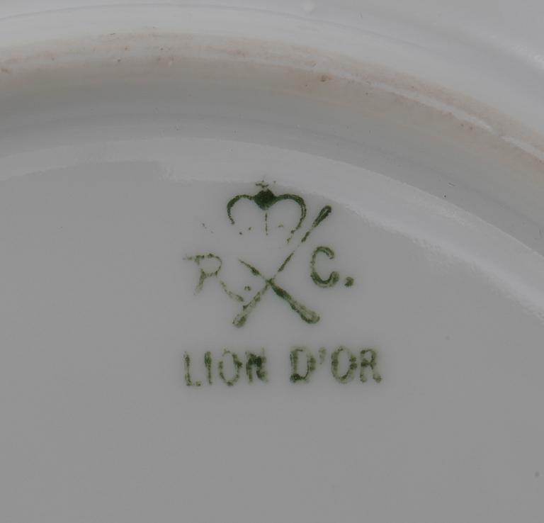 PARTI PORSLIN, 2+3, Rosenthal, omkring 1900.