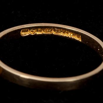 RING, guld 14K, "Kultatorni", Björn Weckström, Lapponia 1981. Tot. vikt 2,0 g.