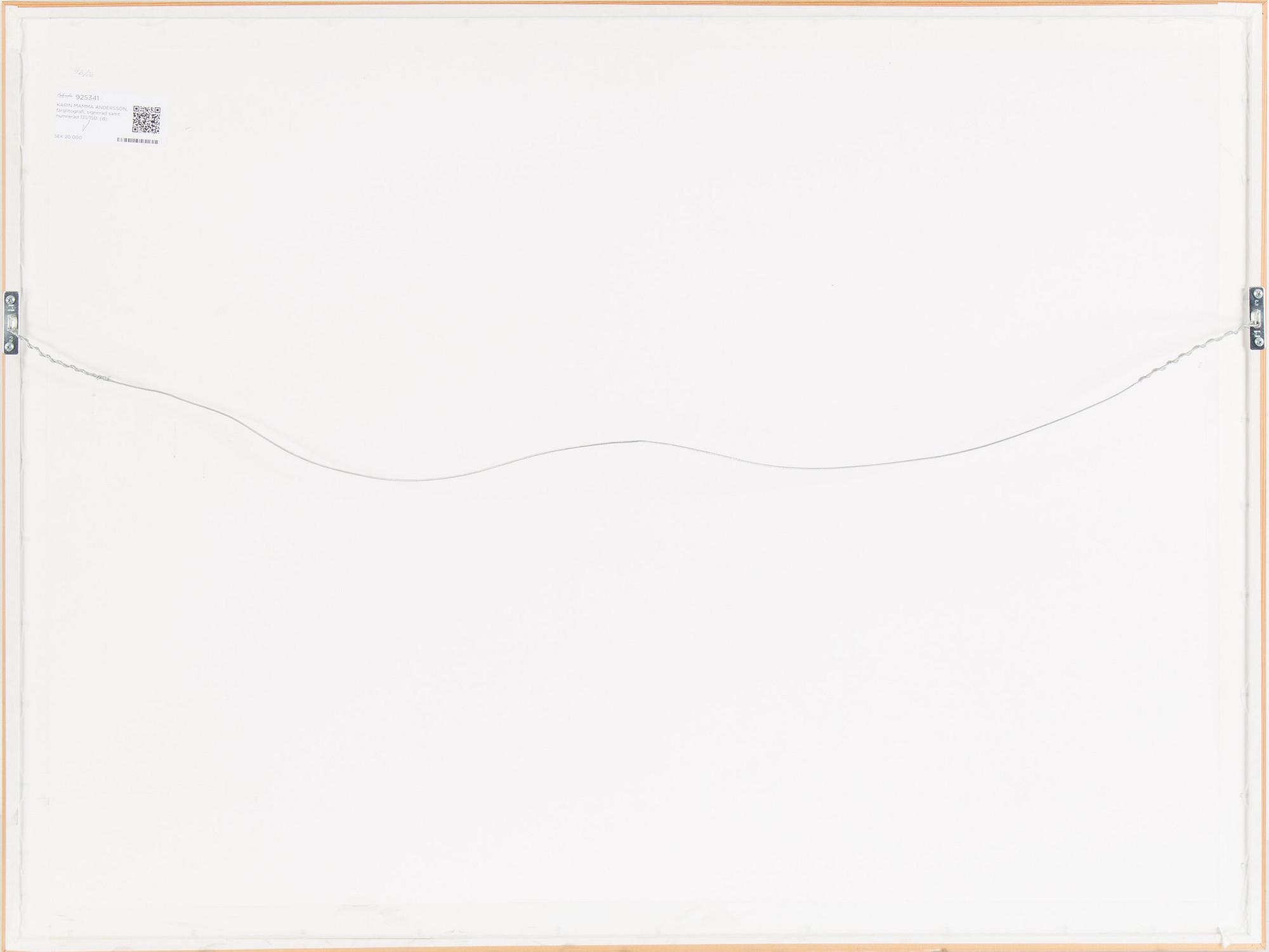 KARIN MAMMA ANDERSSON, colour lithograph, signed and numbered 131/150.