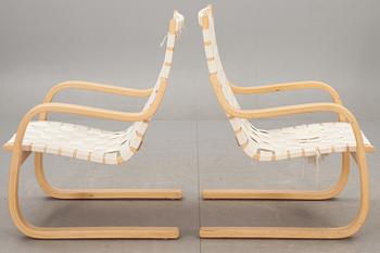 FÅTÖLJER, ett par, "Modell 406", Alvar Aalto, för Artek, Finland.