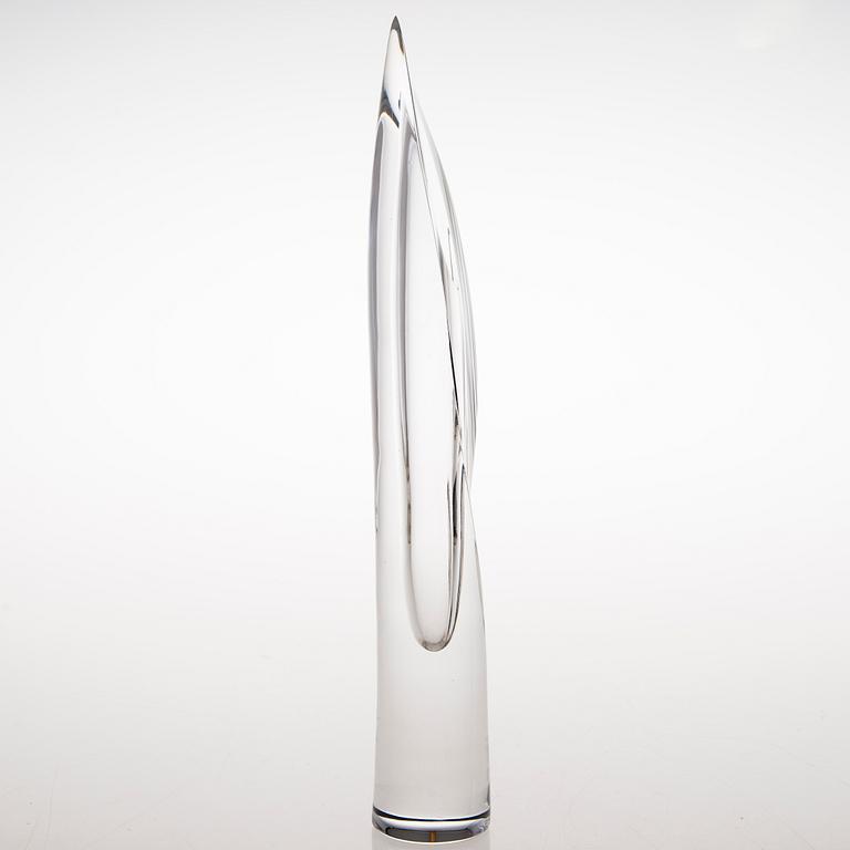 Aimo Okkolin, LASIVEISTOS, "Kurjenmiekka", signeerattu Aimo Okkolin, Riihimäen Lasi Oy.