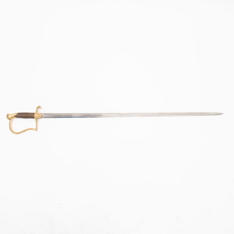 Sabel svensk, m/1889 för officer, med balja.