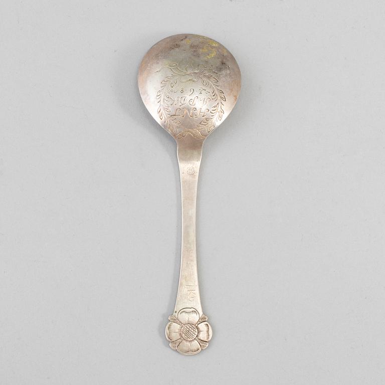 A silver spoon, probably Norway  17th-18th century.