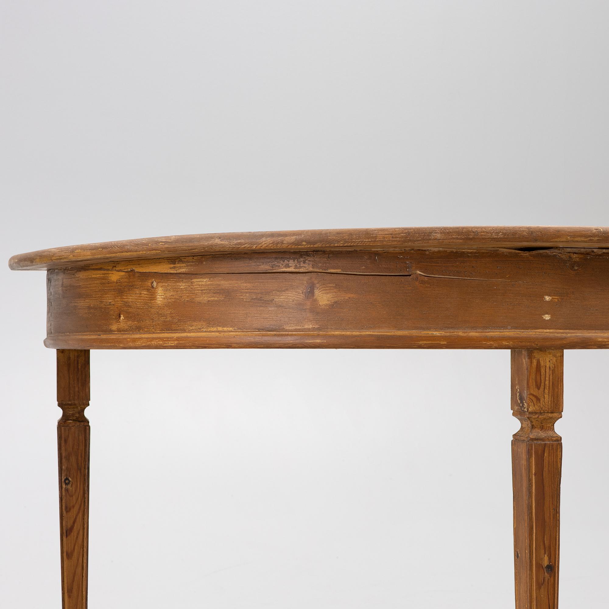 Half-moon cabinet, a pair, 19th century.