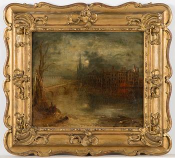 Unknown artist, oil on canvas, unsigned, after William Turner, 19th century.