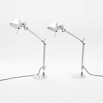 Michele De Lucchi & Giancarlo Fassina, skrivbordslampor, ett par, "Tolomeo", Artemide, Italien.