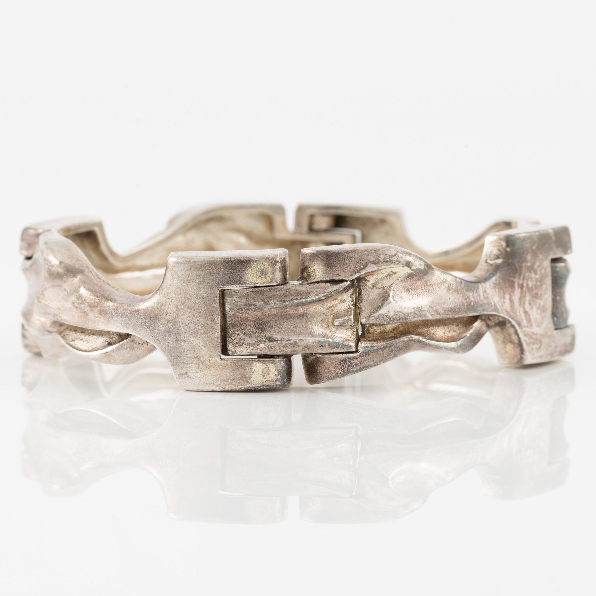 Lapponia, ett armband, en ring och ett par örhängen, sterlingsilver.