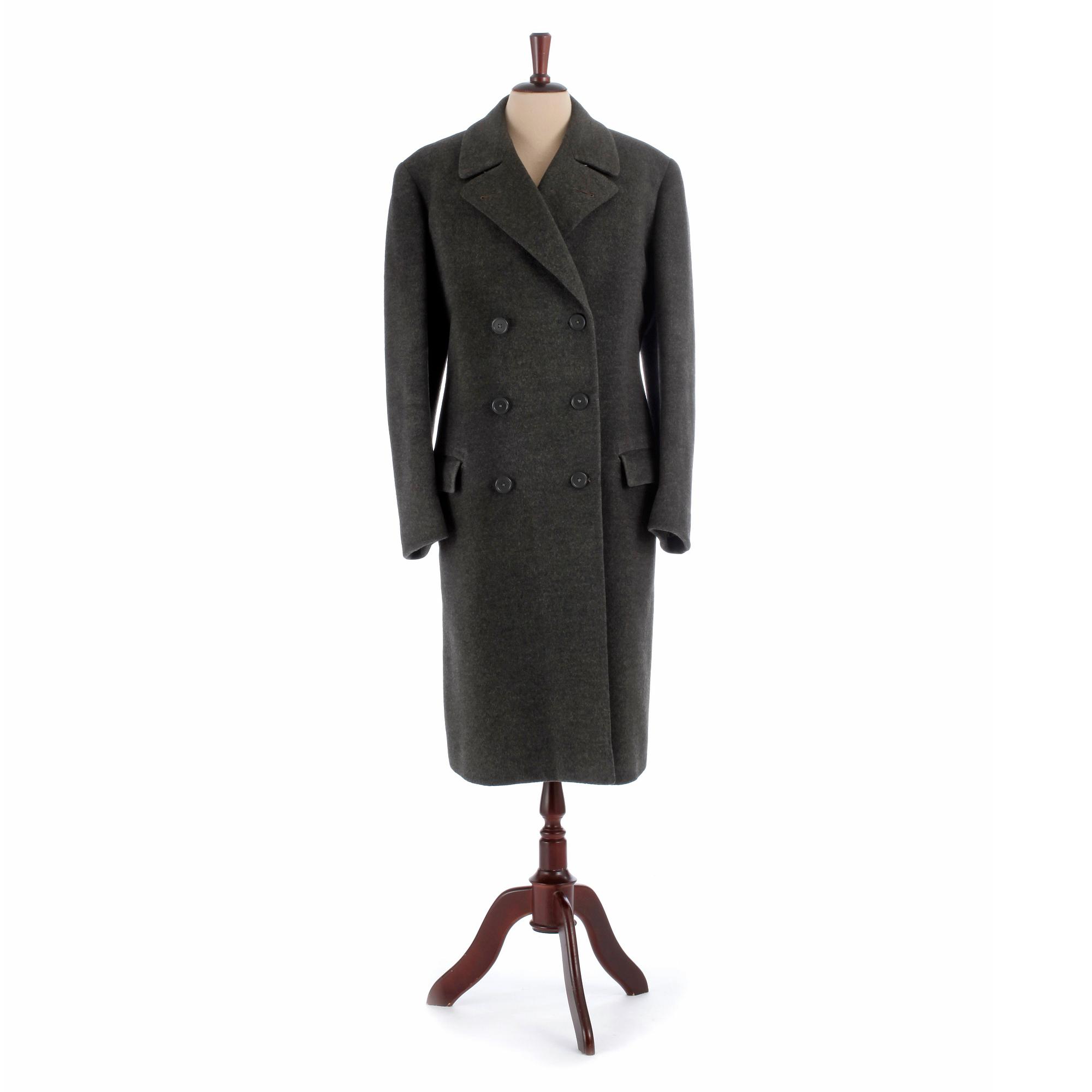 A.W. BAUER, a grey woolblend coat.