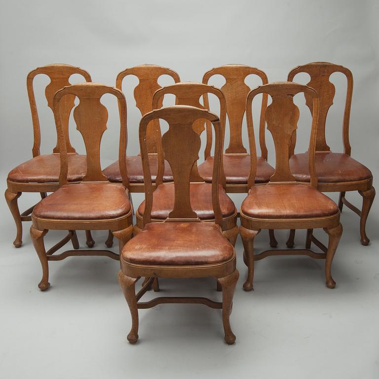 STOLAR, 8 st, rokokostil, 1900-talets första hälft.