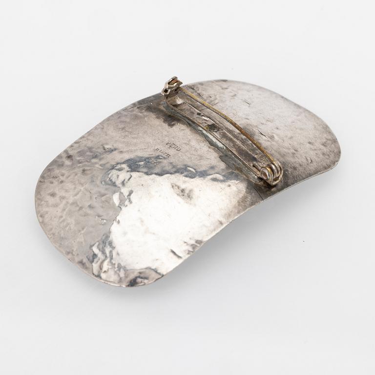 Brosch av silver och emalj, Peru 1950/60-tal.