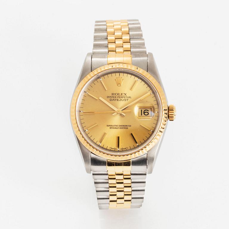 Rolex, Oyster Perpetual, Datejust (T Swiss T), Chronometer, armbandsur, 36 mm.