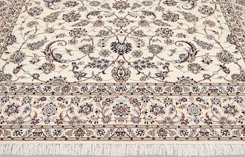 A part silk Nain carpet, so called 6LAA, ca 354 x 250 cm.