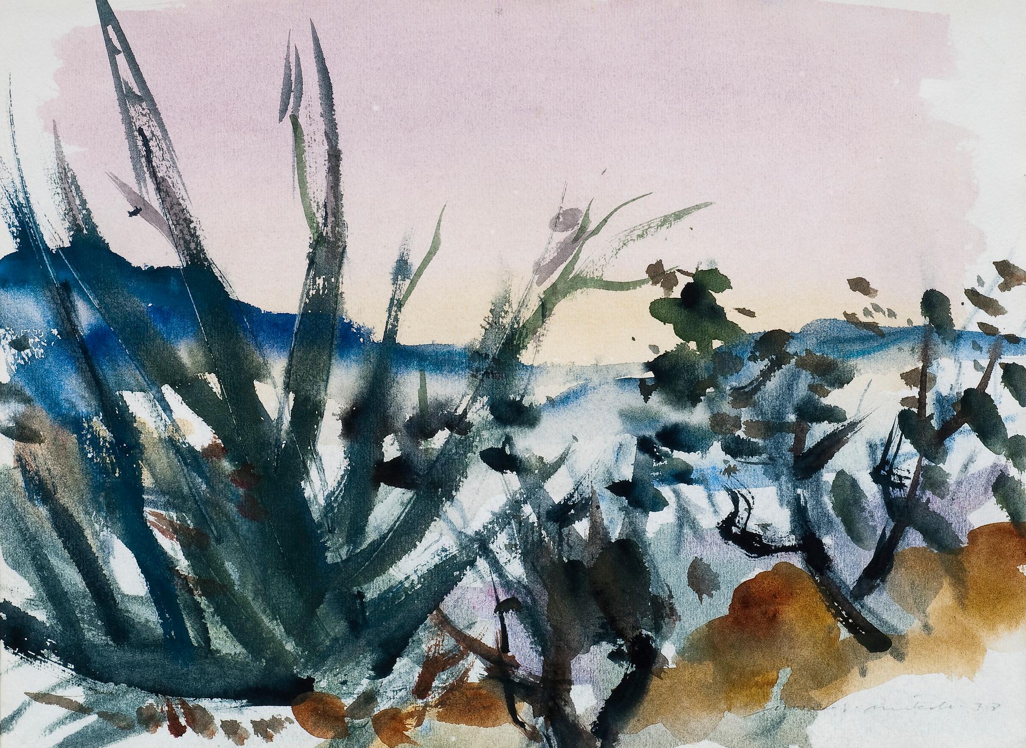 NANDOR MIKOLA, akvarell, sign. och dat. -77.