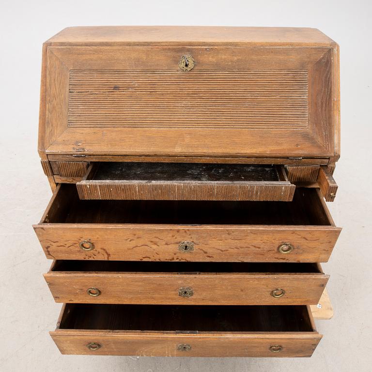 A 19th century oak writing desk.