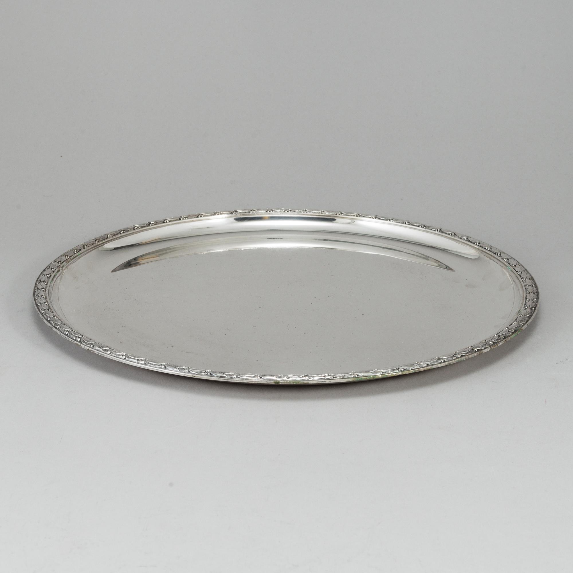 WA BOLIN, a silver tray from Stockholm, 1958.