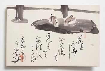 Album med akvareller av olika konstnärer, Japan, sen Meiji/tidig Taisho period.