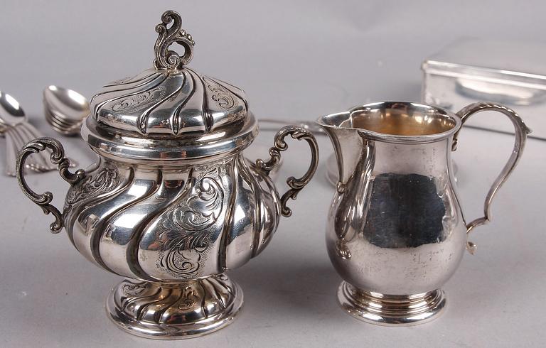 PARTI SILVER, 20 delar, bla Sverige och Norge. 1900-tal.