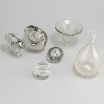 Twelve Finnish glas items from Iittala and Nuutajärvi Notsjö. Kaj Franck, Timo Sarpaneva, Tapio Wirkkala et al.