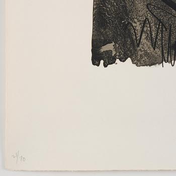 Jasper Johns, "Figure 3" from: Black Numerals Series.