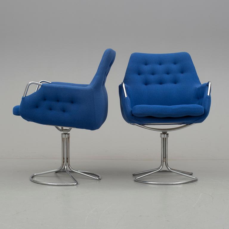 FÅTÖLJER, ett par, "Master", Bruno Mathsson, Dux, 1900-talets sista kvartal.