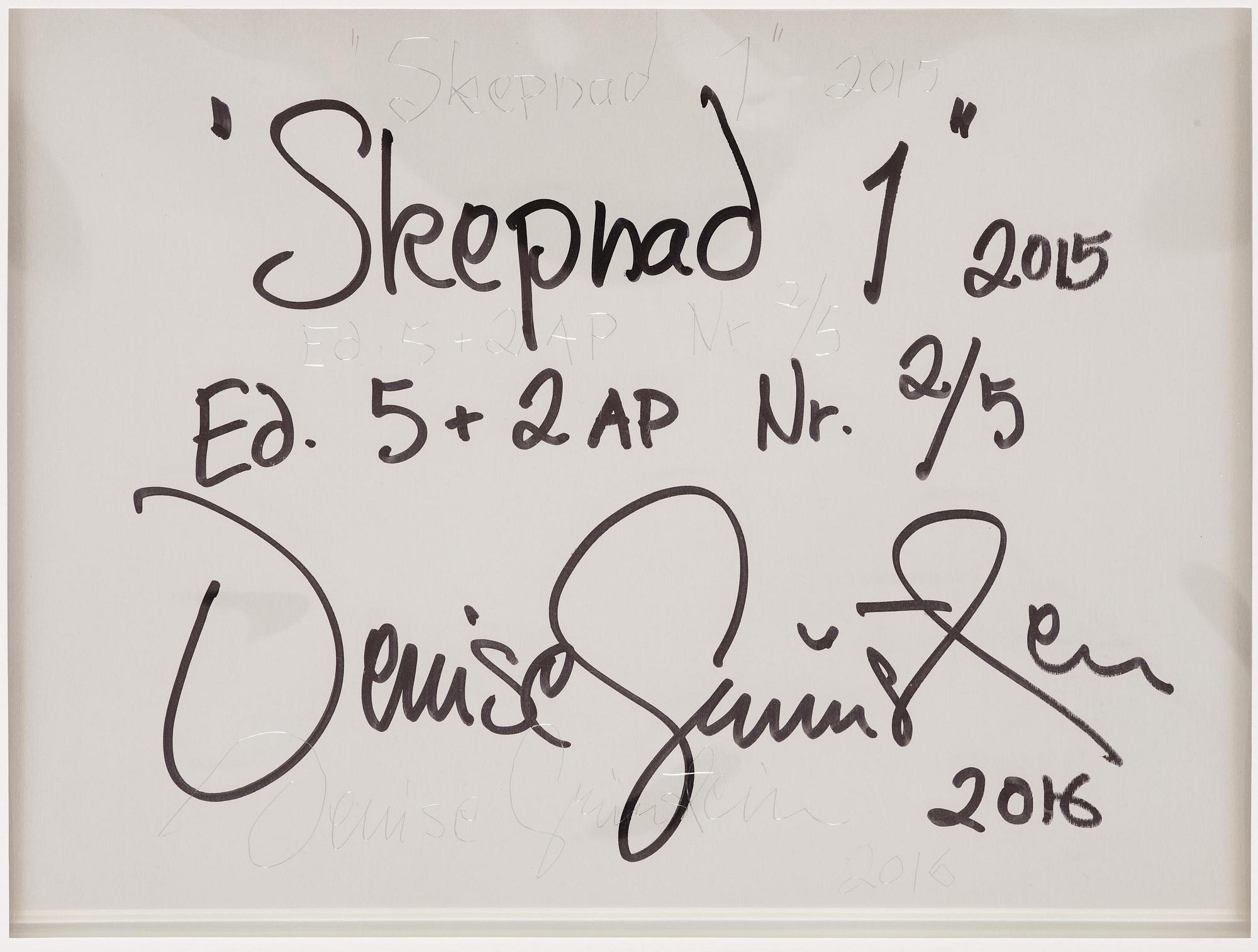 Denise Grünstein, "Skepnad", 2015.