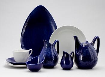 SERVISPORSLIN, 16 del, "Blå Eld", Hertha Bengtsson, Rörstrand.