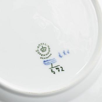 Royal Copenhagen, 24 pieces of half-lace "Musselmalet" , Denmark.