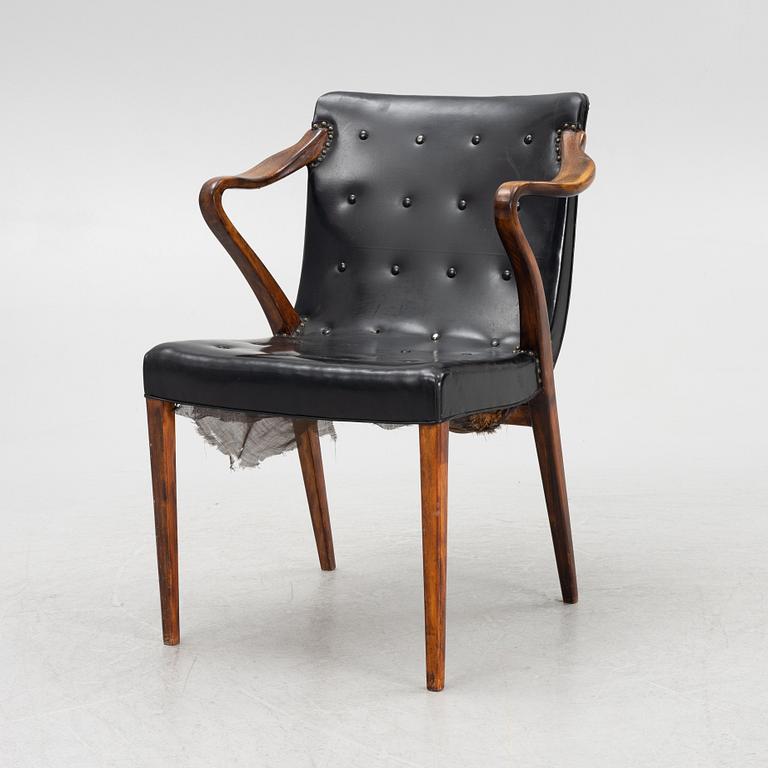 Axel Larsson, karmstol, modell "1208", Svenska Möbelfabrikerna Bodafors, 1930/40-tal.