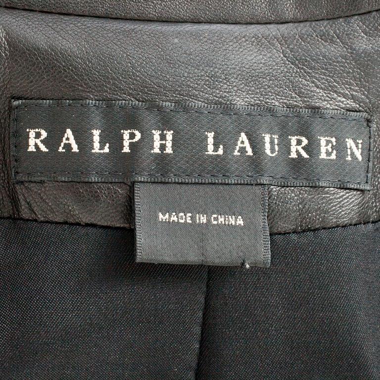 RALPH LAUREN, a black lambskin leather jacket.