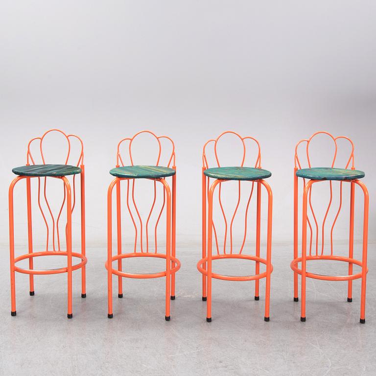Kristoffer Sundin, Fredrik Paulsen och Simon Klenell, a set of four bar stools.