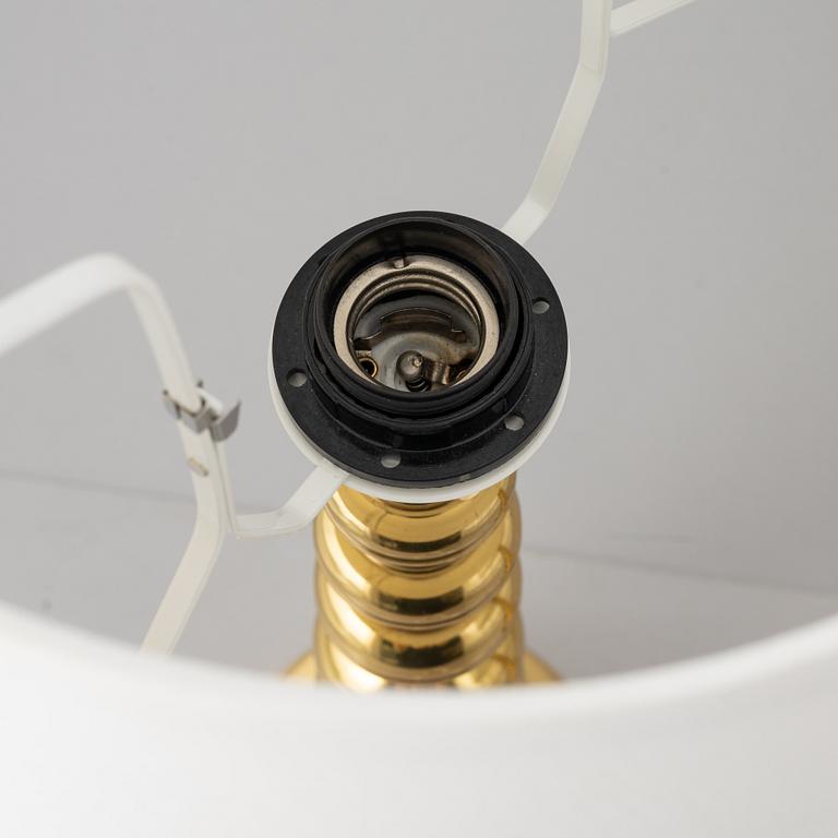 Bordslampor, ett par, modell Nr 69, mässing, Enco, 1900-talets andra hälft.