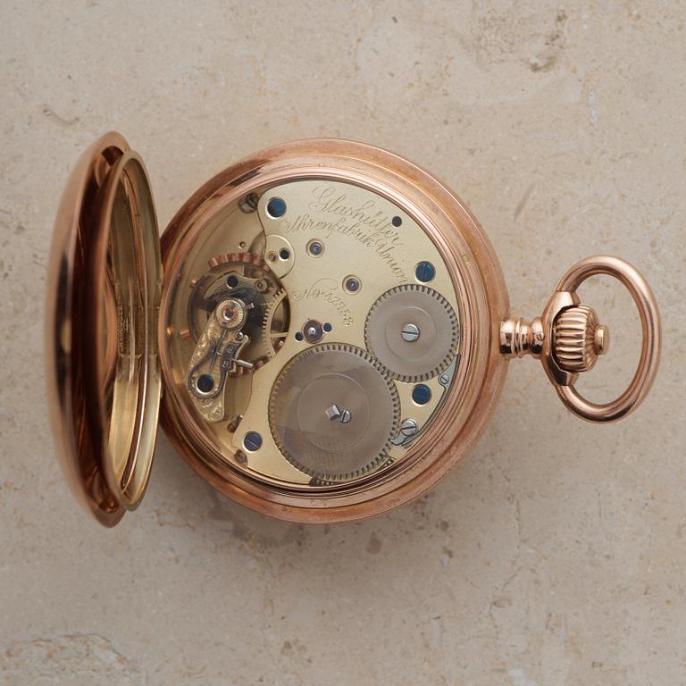 UHRENFABRIK UNION, Glashütte bei Dresden, pocket watch, 56 mm, hunting case,