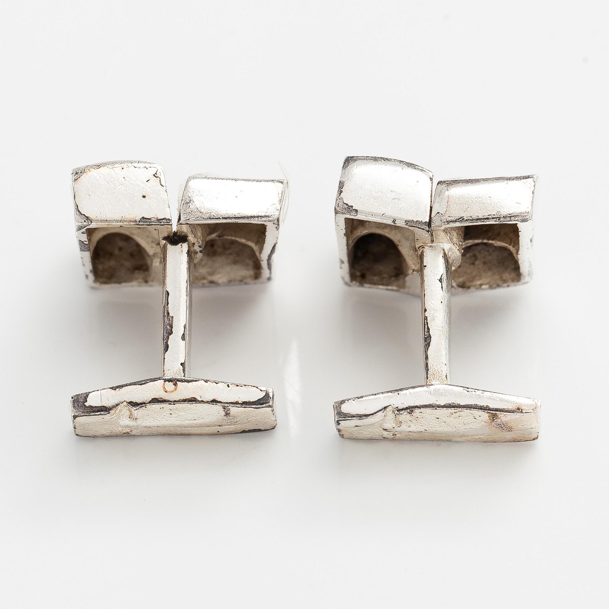 Björn Weckström, manschettknappar, "Polaris", silver, Lapponia 1969.