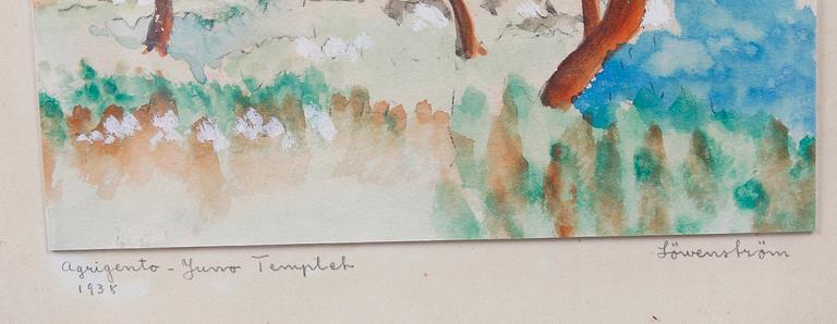 CARL LÖWENSTRÖM, akvarell, sign o dat 1938.