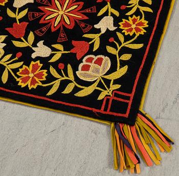 Sled cushion (Sledge cushion) probably Skåne, early 20th century, approx. 95x50 cm.