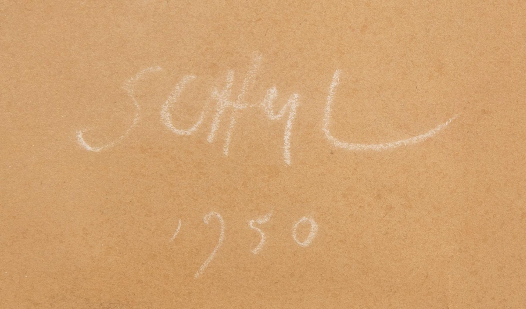 Jules Schyl, drawing signed.