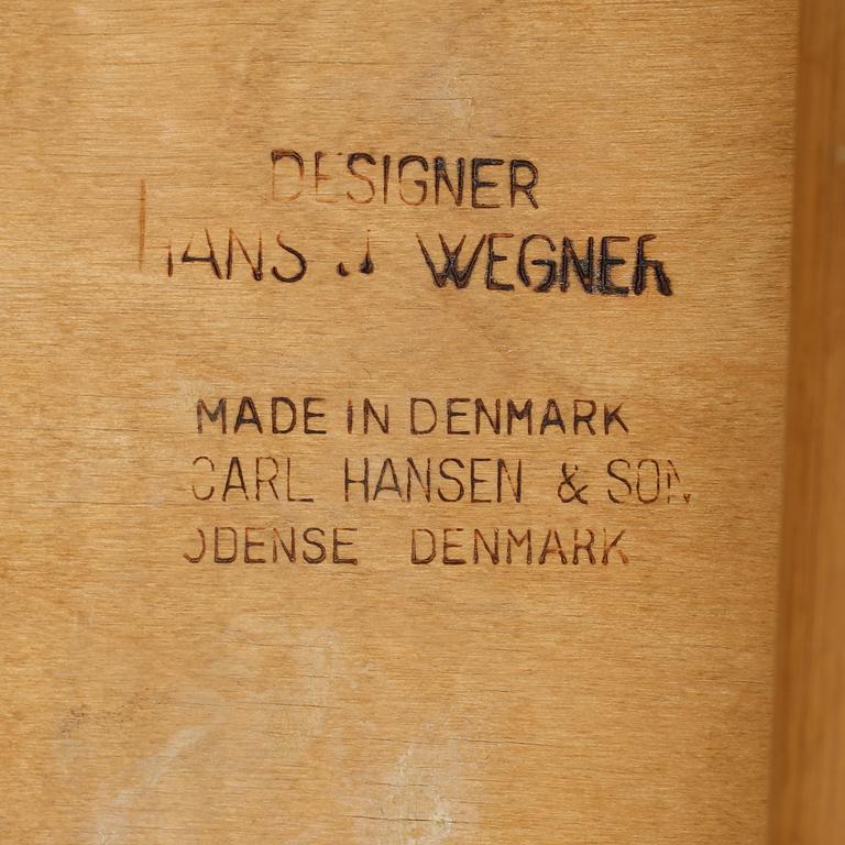 STOLAR, 6 st, modell CH29 "Savbukstolen", Hans Wegner, Carl Hansen & Son, Odense, Danmark, 1900-talets tredje kvartal.