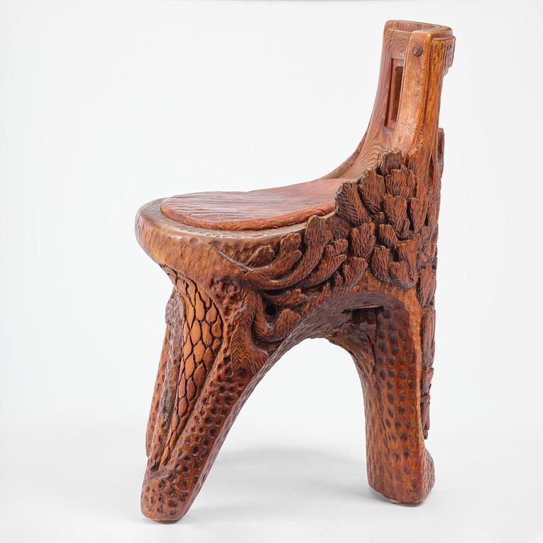 Knut Fjaestad, stabbestol, jugend, Sverige, 1915.