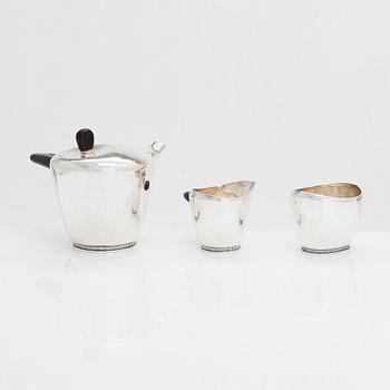 Hannes Niemi, a 3-piece silver hot chocolate/ coffee set, Helsinki 1955.