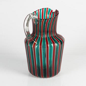 Gio Ponti, a glass pitcher, Venini, Murano, Italy, 1950s, model 909.