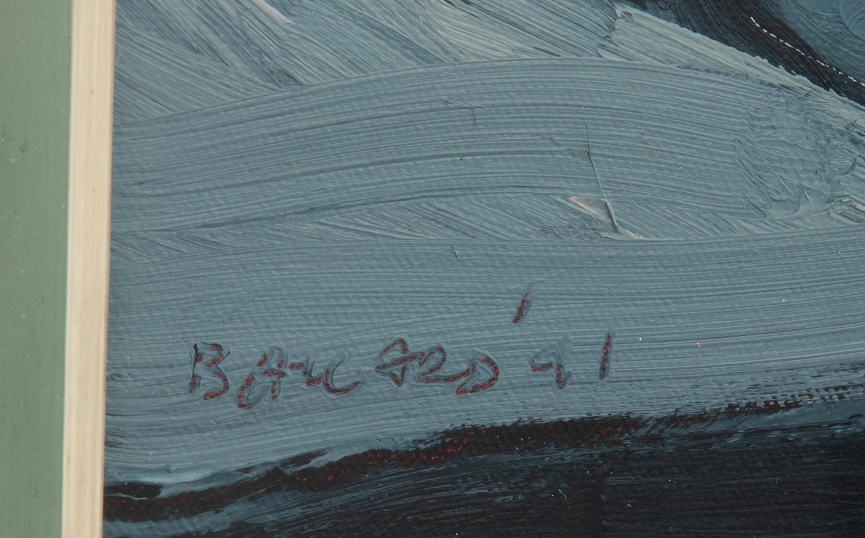 Brian Ballard, "Model holding knees".