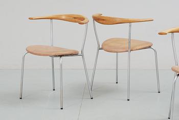 HANS J WEGNER, stolar, 6 st, Johannes Hansen, Danmark 1950-tal, modell 701.