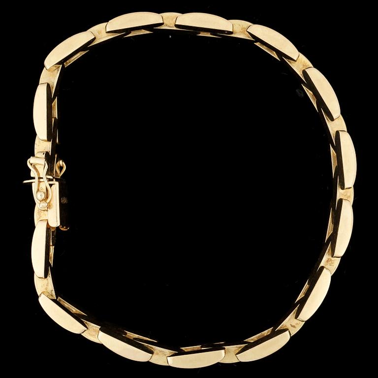 ARMBAND, 18k guld. Vikt 21,6g.
