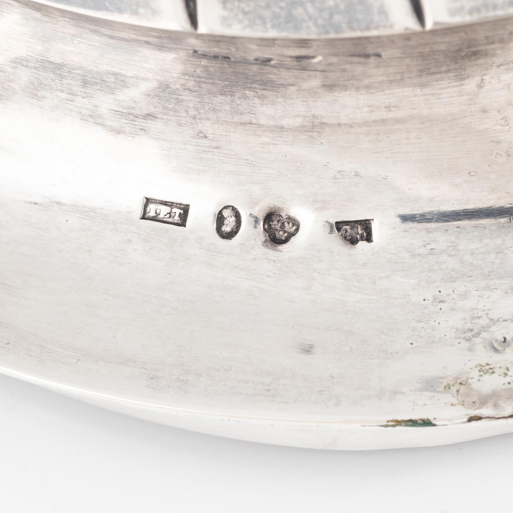 Daniel Eklund, sockerskål, silver, nyrokoko, Kalmar 1842.