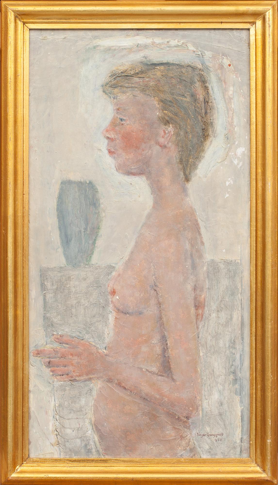 BIRGER LJUNGQVIST, olja på pannå. Signerad och daterad 1934.