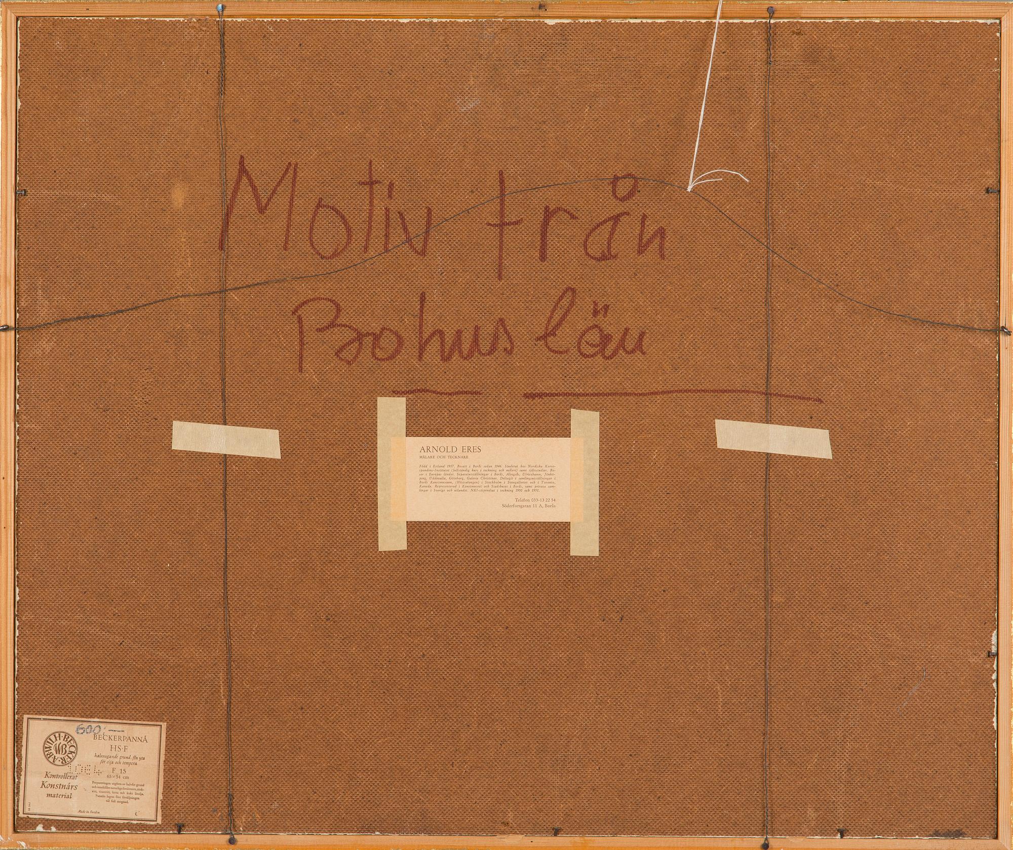 Arnold Eres, Aihe Bohuslänistä.