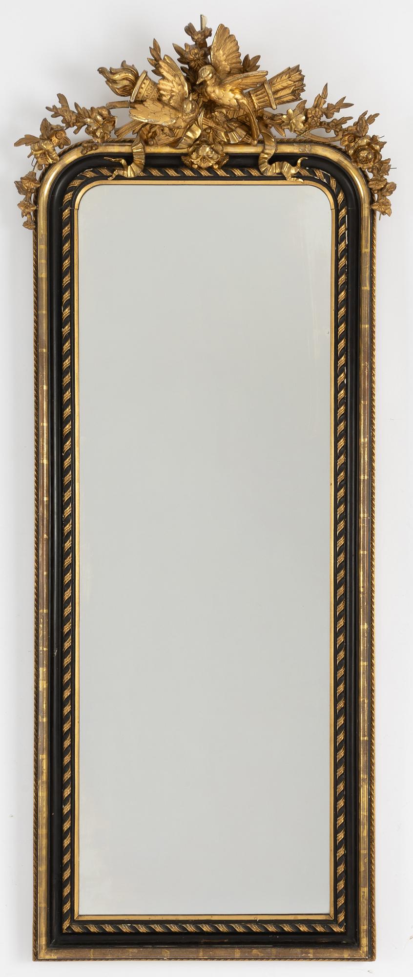 Mirror with console table, Rococo style, circa 1900.