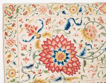 EMBROIDERY on silk. 291 x 189 cm. China 18th to 19th century.