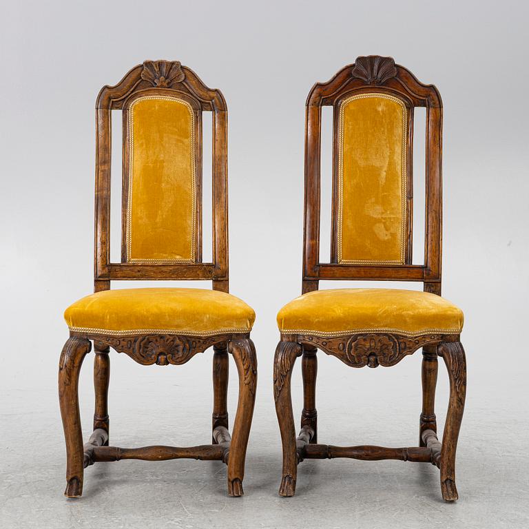 A pair of Late Baroque Chairs, a. mid-18th century.