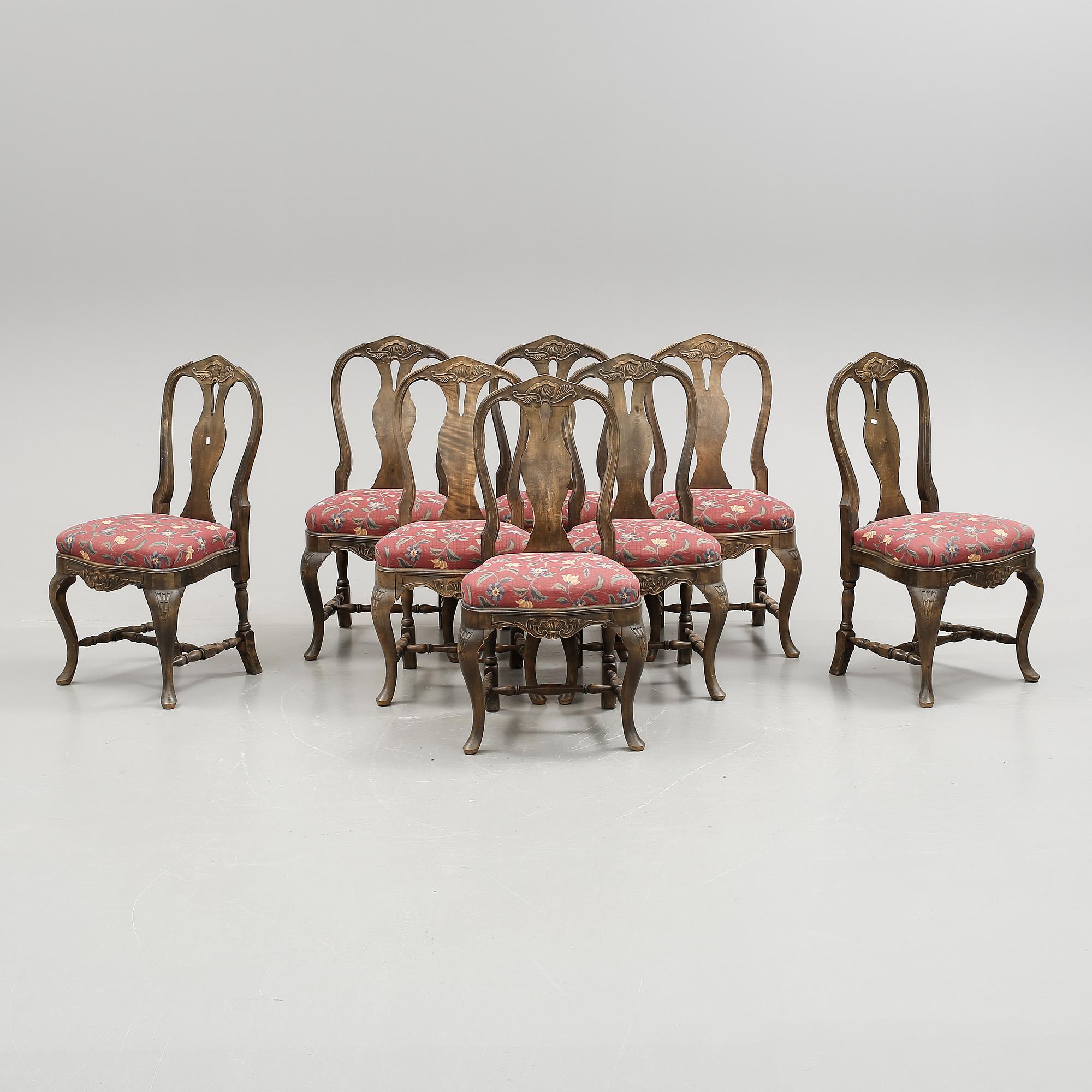 STOLAR, 8 st. Rokokostil, 1900-tal.
